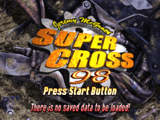 Jeremy McGrath Supercross 98 title screen for Playstation